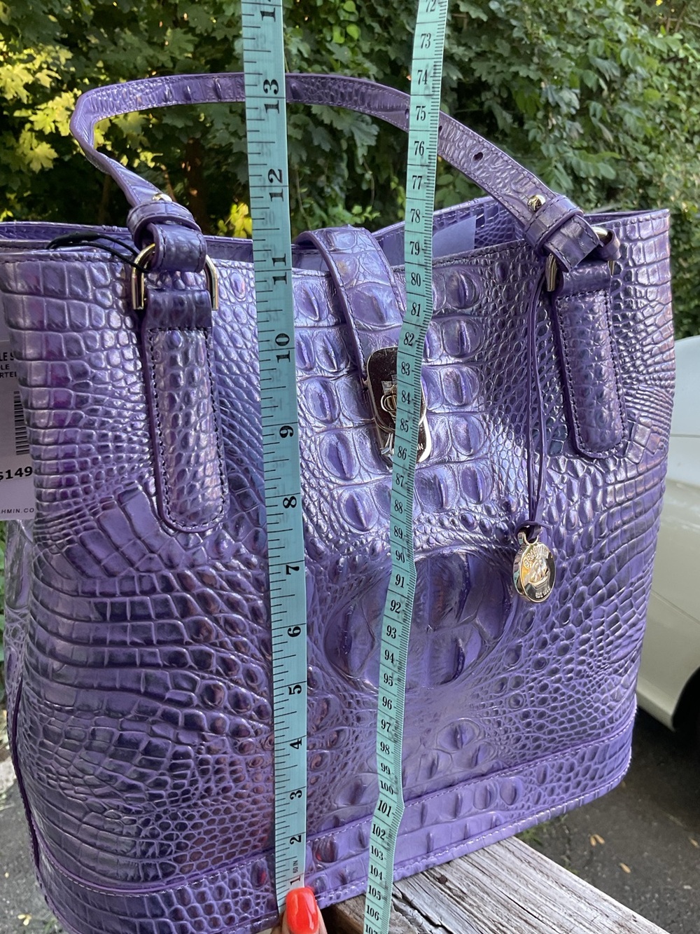 Brahmin Fiora SAMPLE Sheer Lavender Genuine Leather Shoulder Bag NWT - Picture 17 of 17